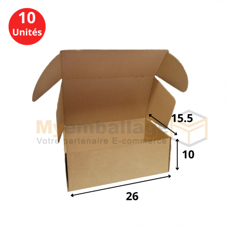 Boîte cadeau - Carrée - 26 x 26 x 27 cm - Supports Papier mâché et carton