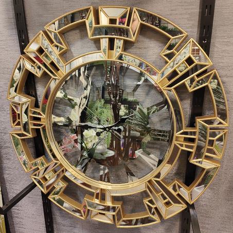 horloge murale avec miroir