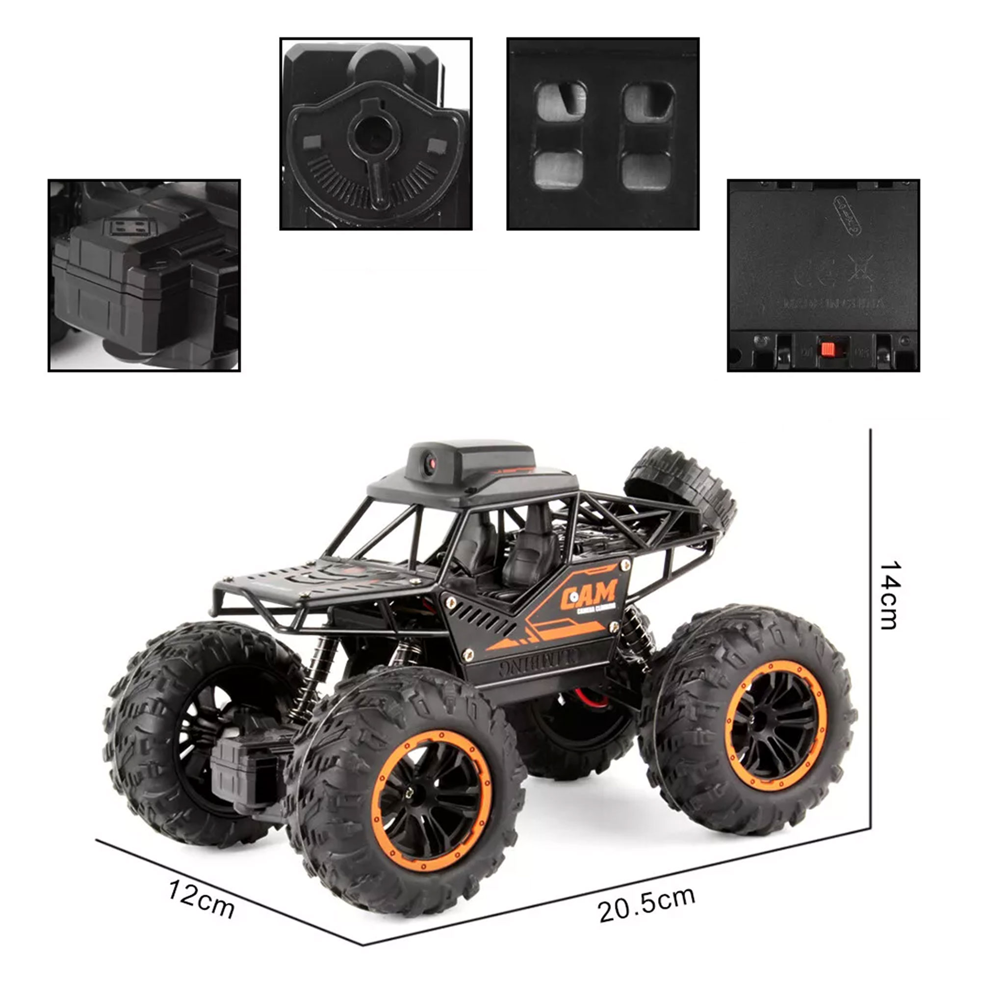• سيارة للطرق الوعرة مع جهاز تحكم عن بعد وواي فاي وكاميرا عالية الدقة