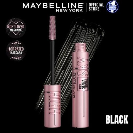 Maybelline ماسكارا لاش سينسيشنال سكاي هاي - حجم وطول - لون: الأسود الأكثر سوادًا