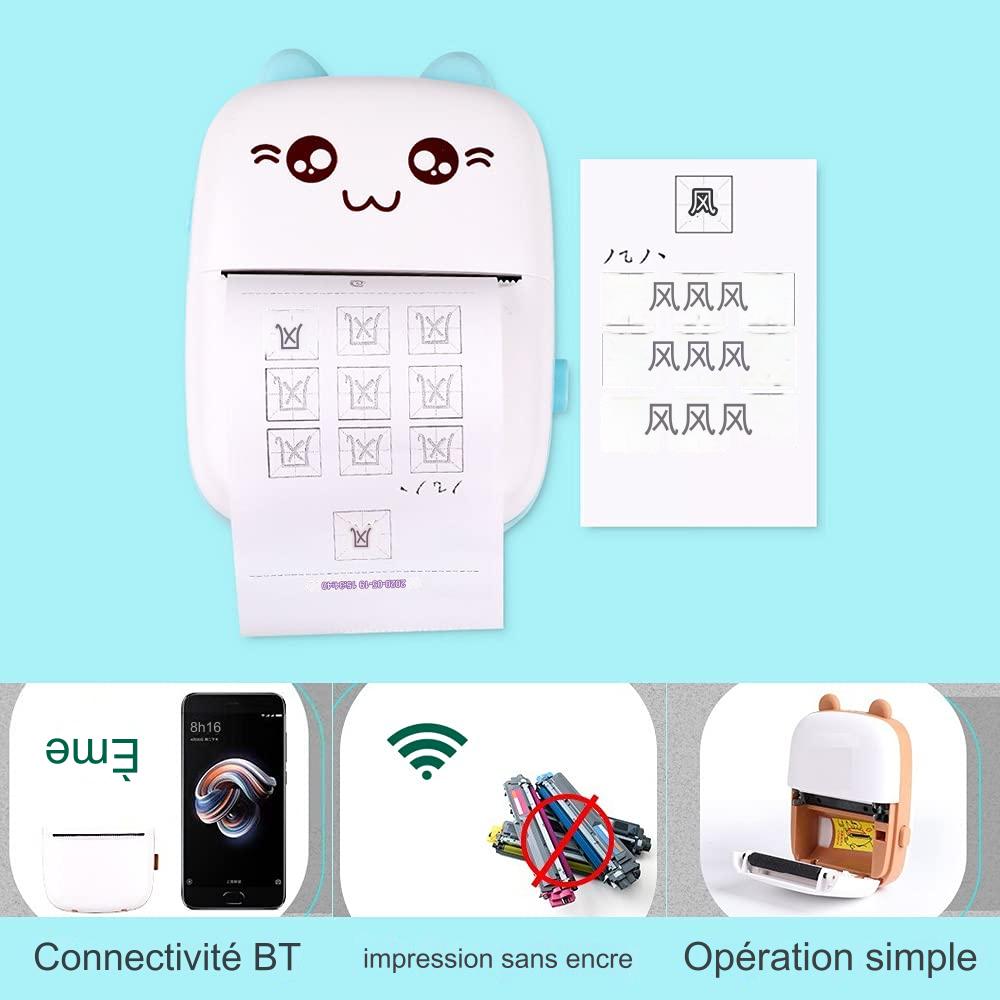 Mini imprimante Portable, Thermique Photo Portable, Bluetooth