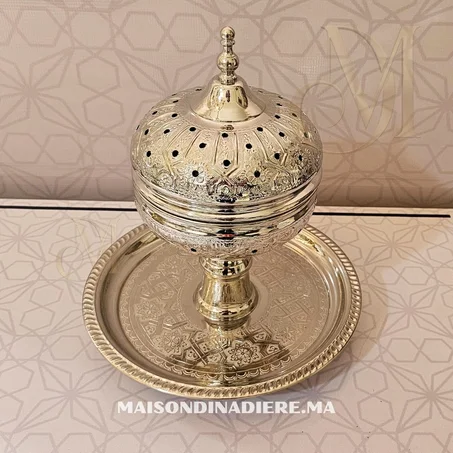 Encensoir Marocain en Métal Ciselé – Fait Main