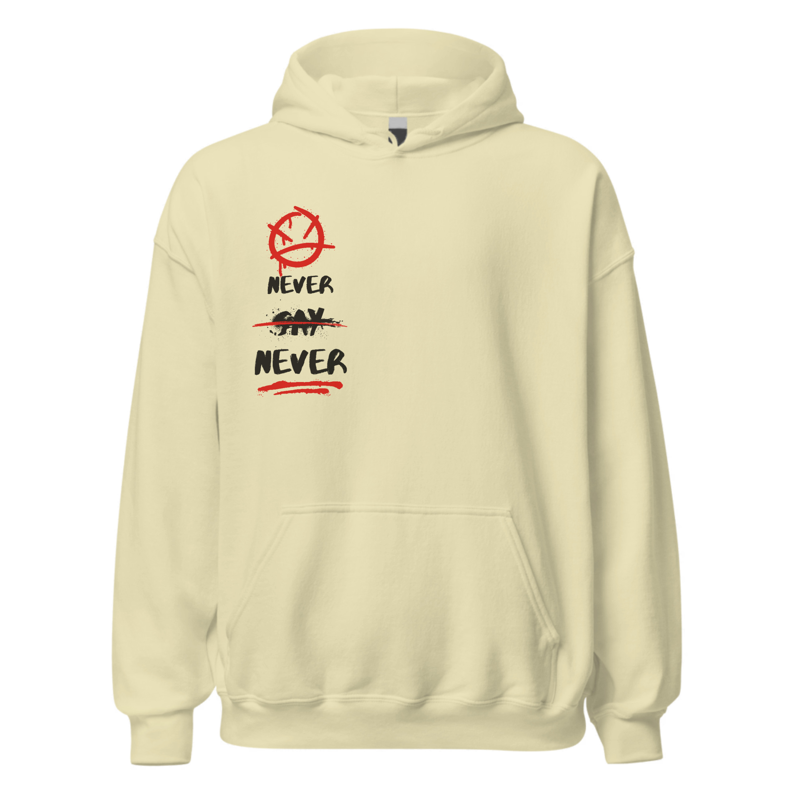 Never say never black and red