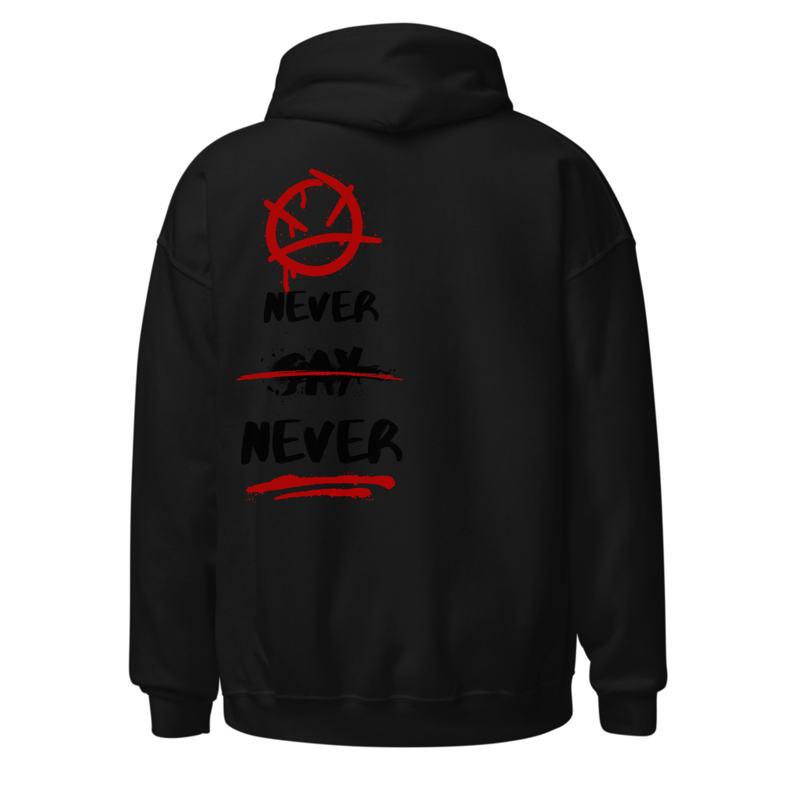 Never say never black and red