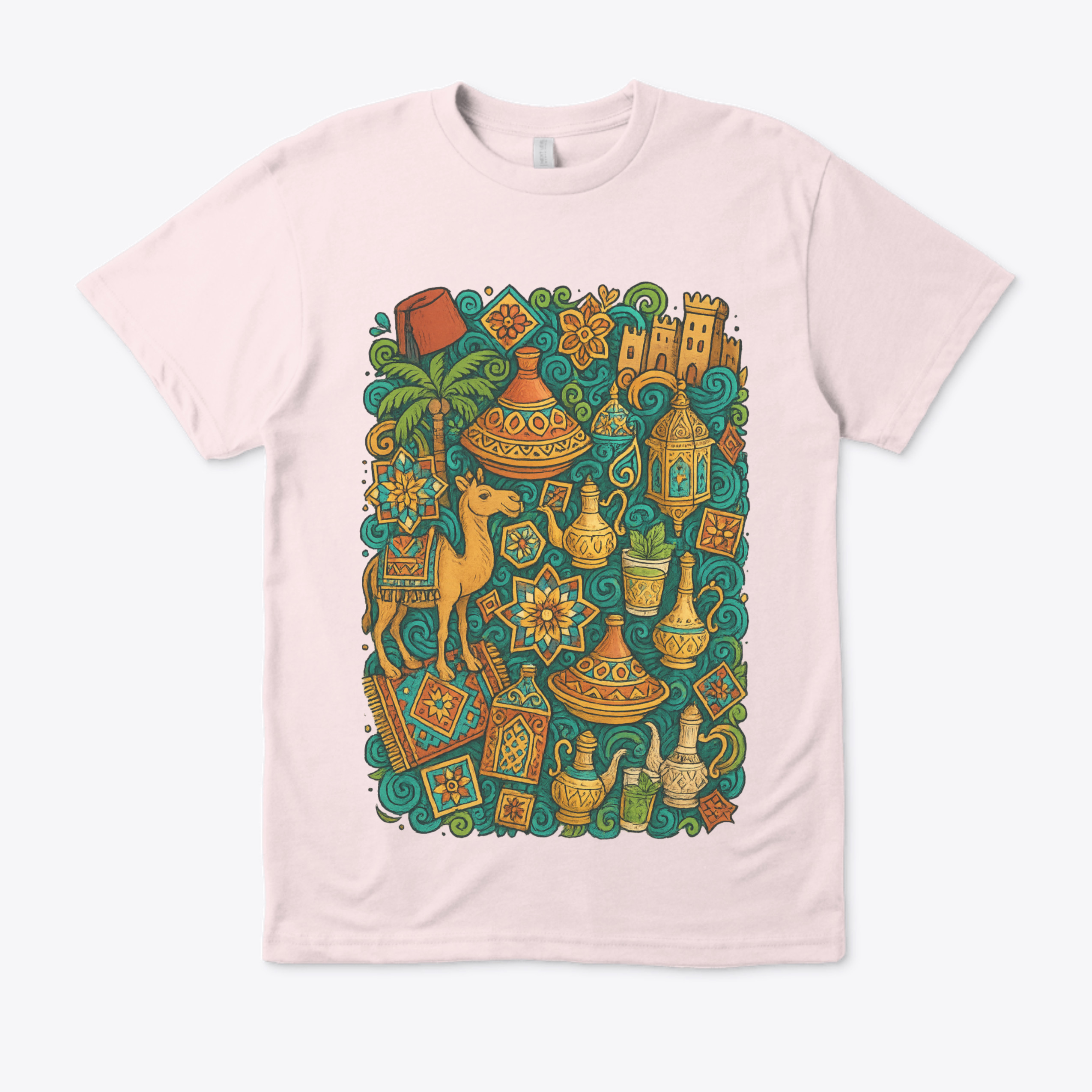 Doodle Moroccan Art – Colorful Hand-Drawn Cultural Illustration