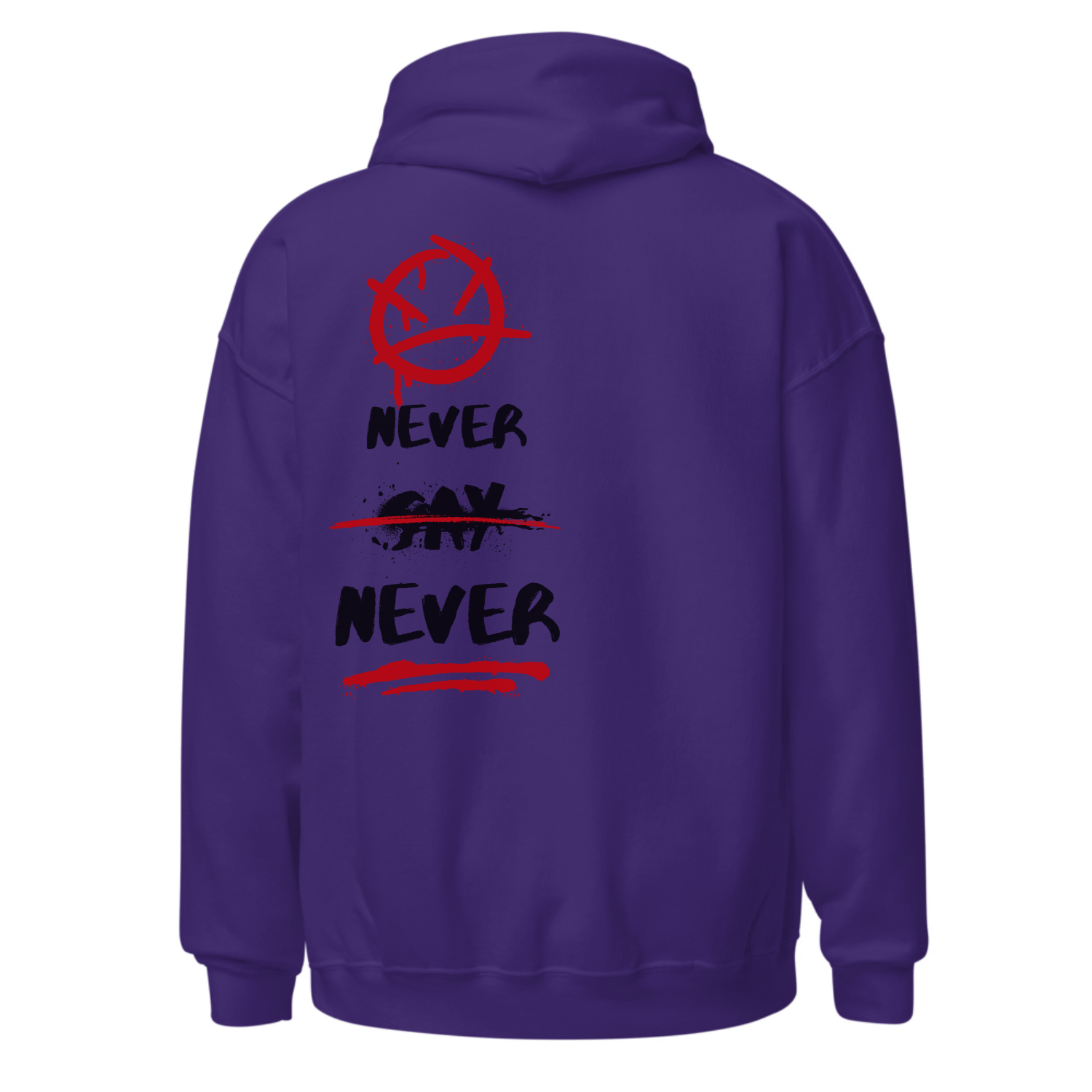 Never say never black and red