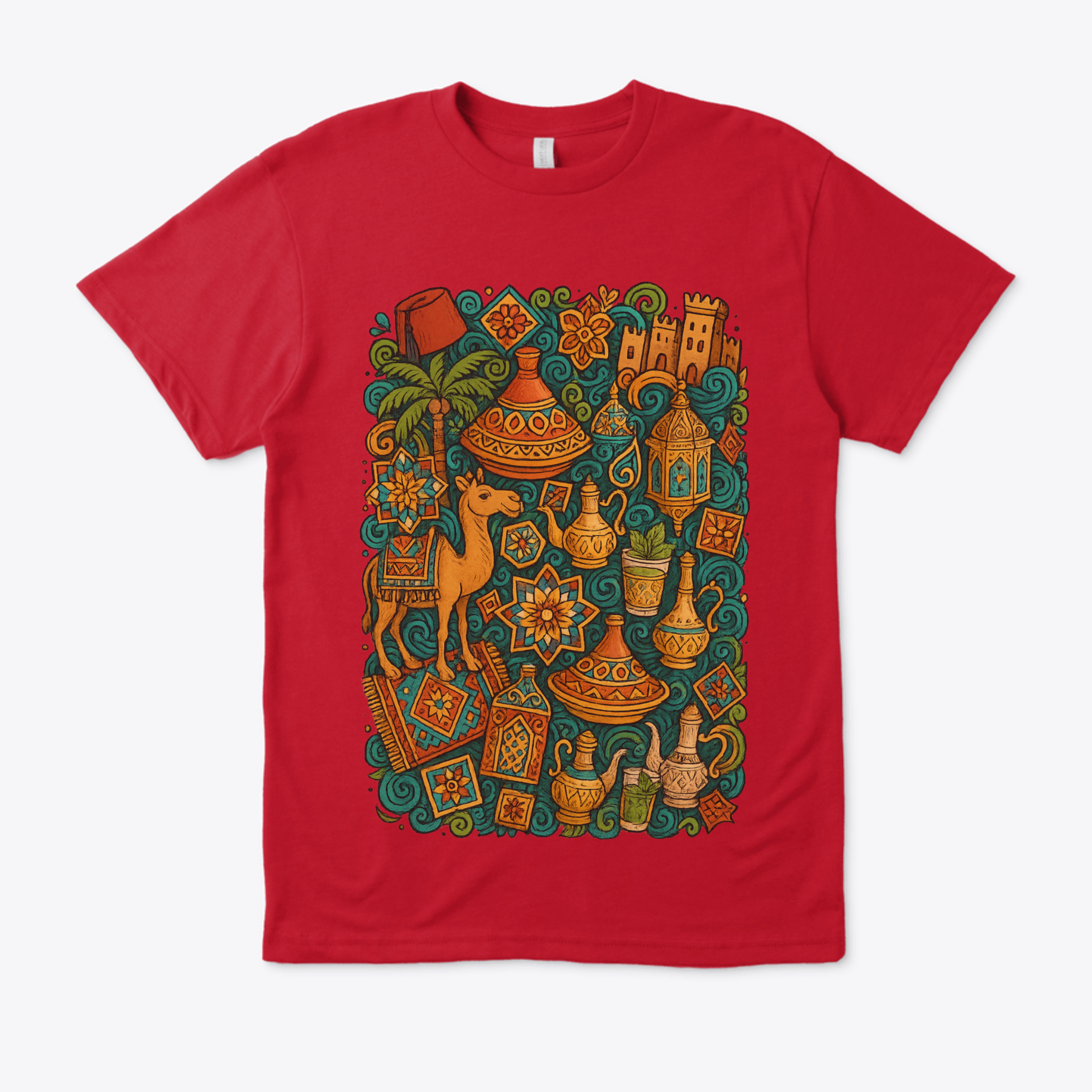 Doodle Moroccan Art – Colorful Hand-Drawn Cultural Illustration