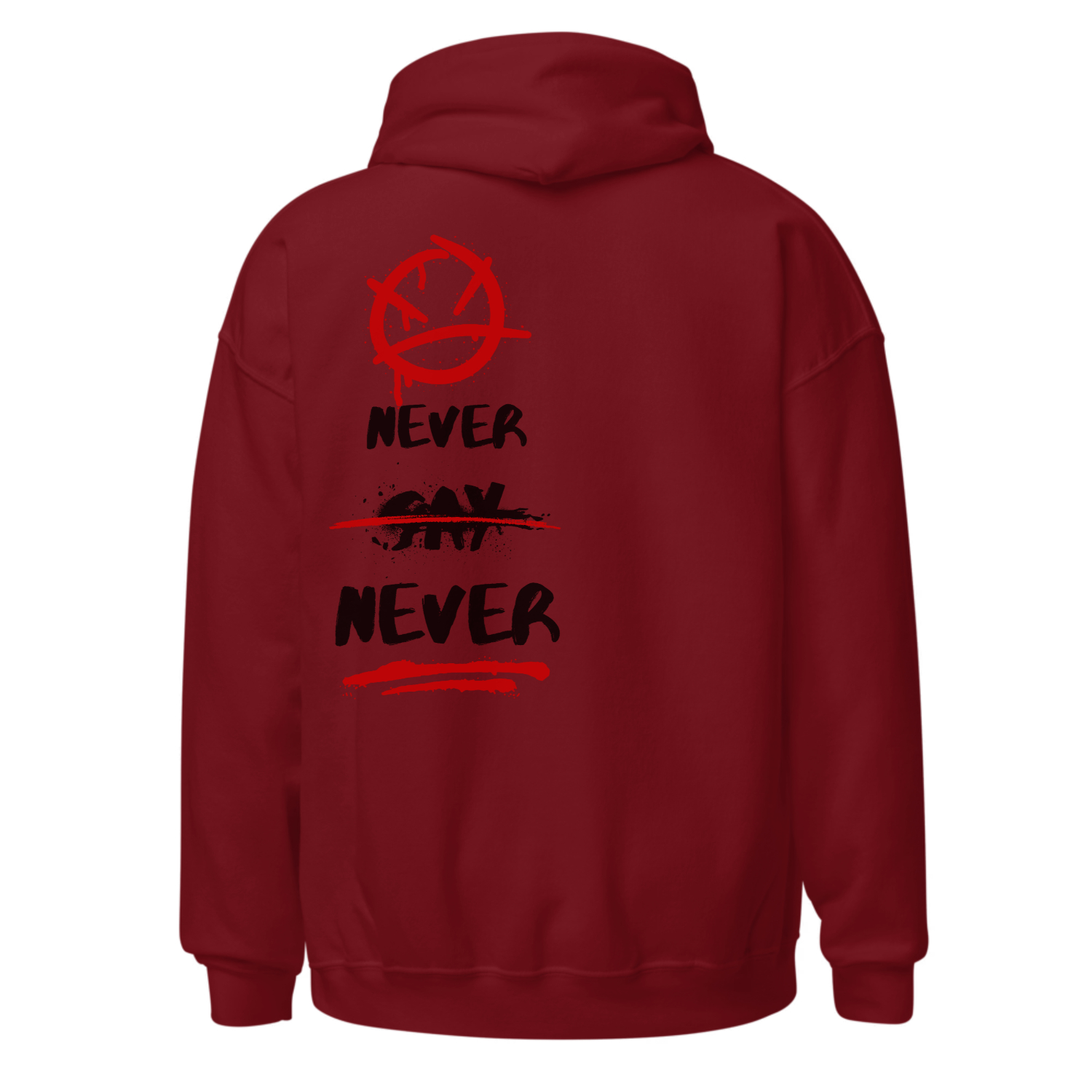 Never say never black and red
