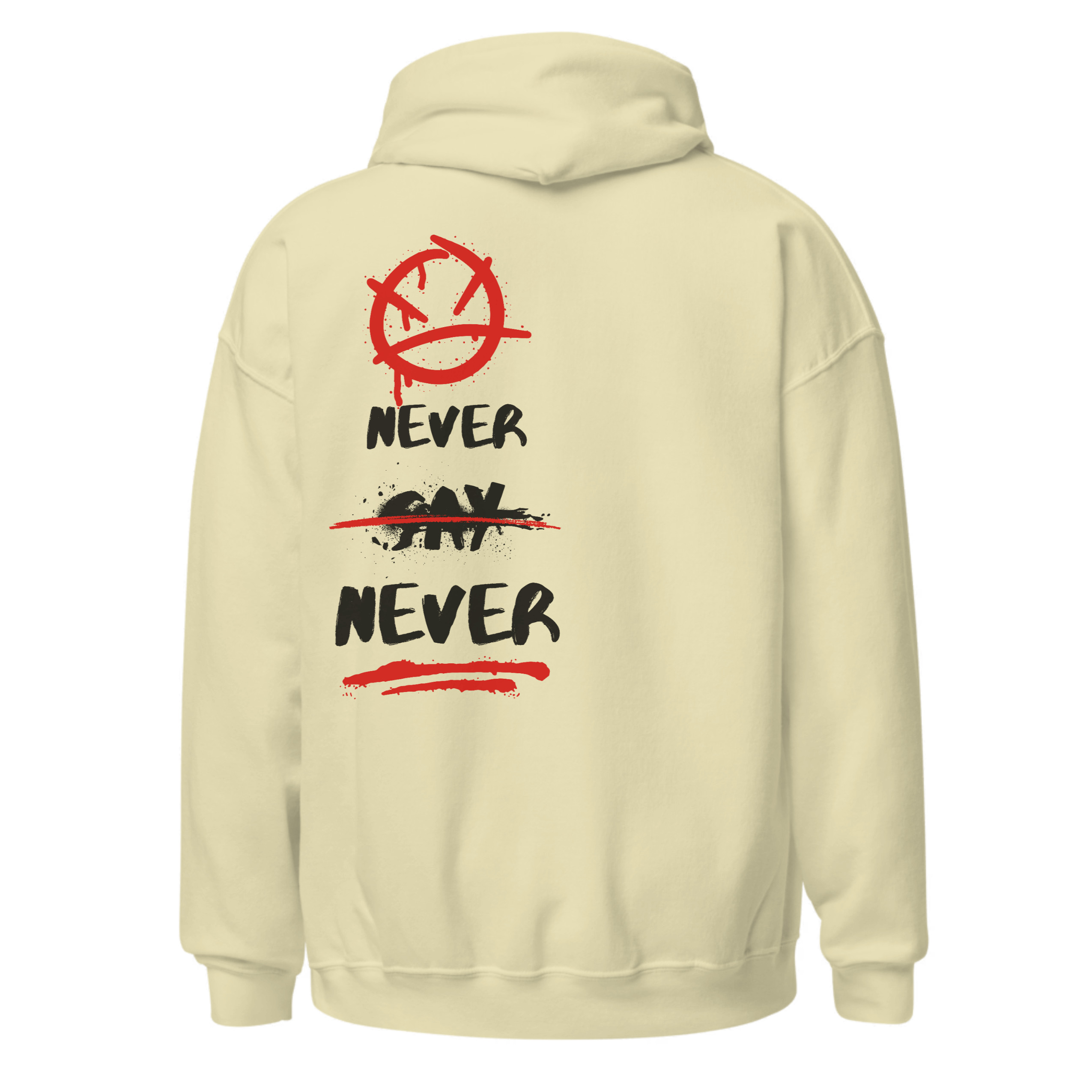 Never say never black and red