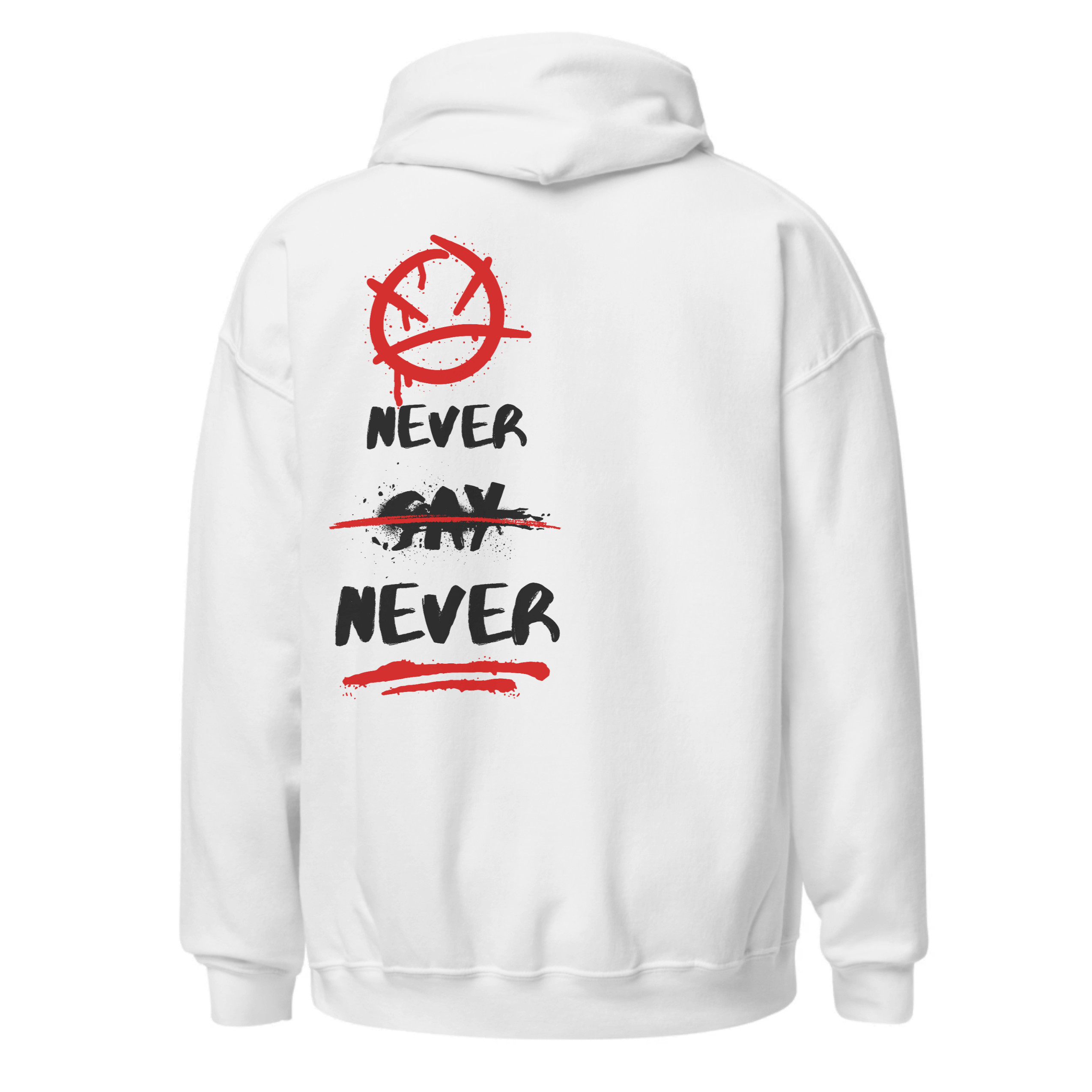 Never say never black and red