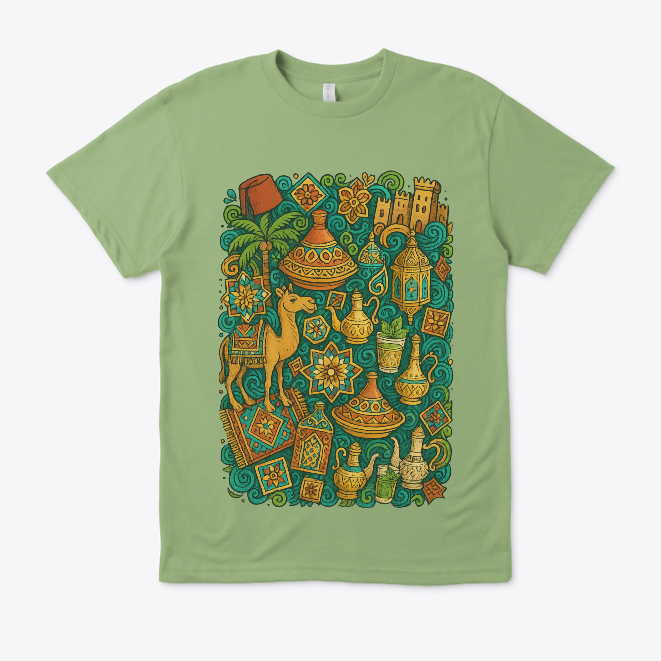 Doodle Moroccan Art – Colorful Hand-Drawn Cultural Illustration