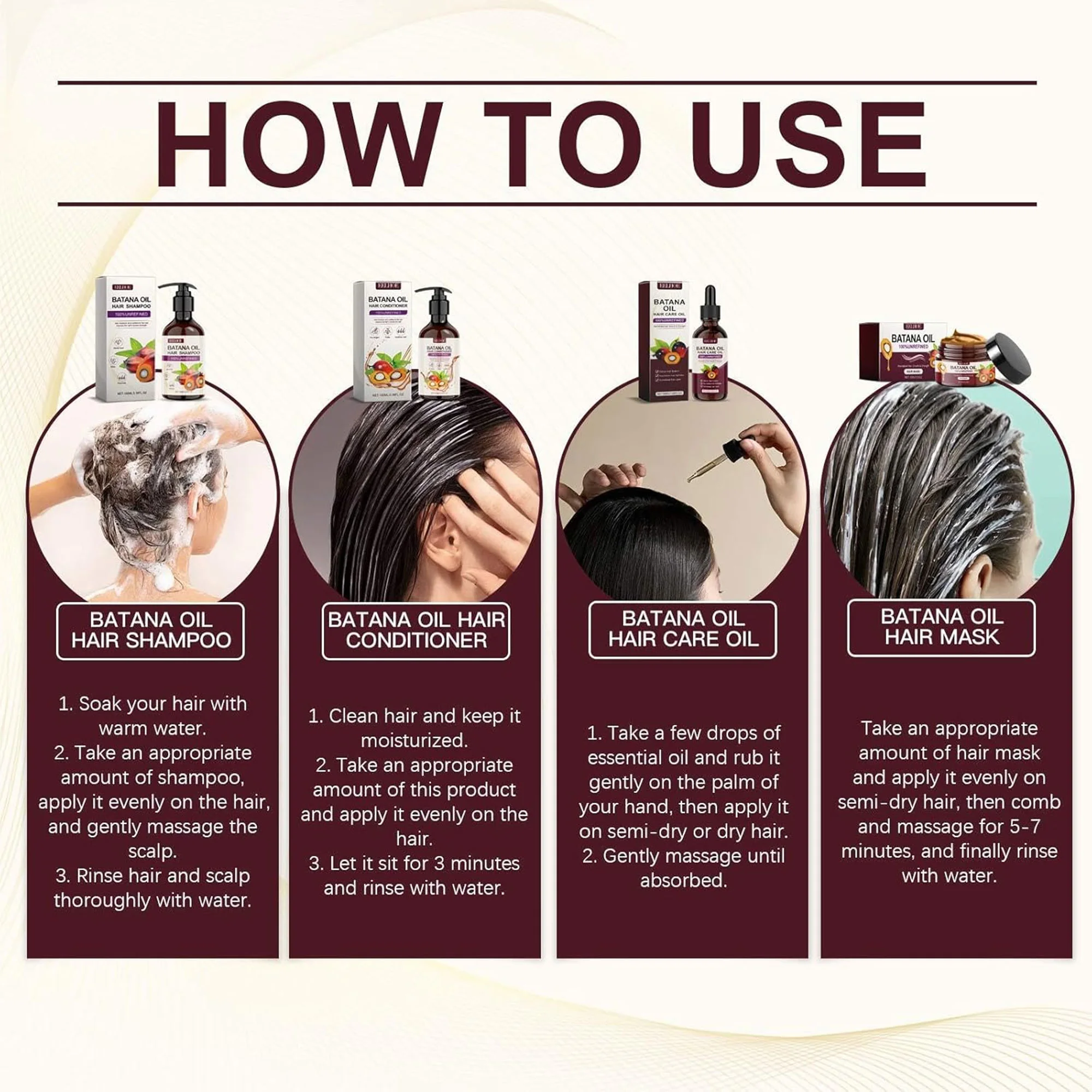 مجموعة الباتانا شامبو و بلسم و سيرم و ماسك للشعر