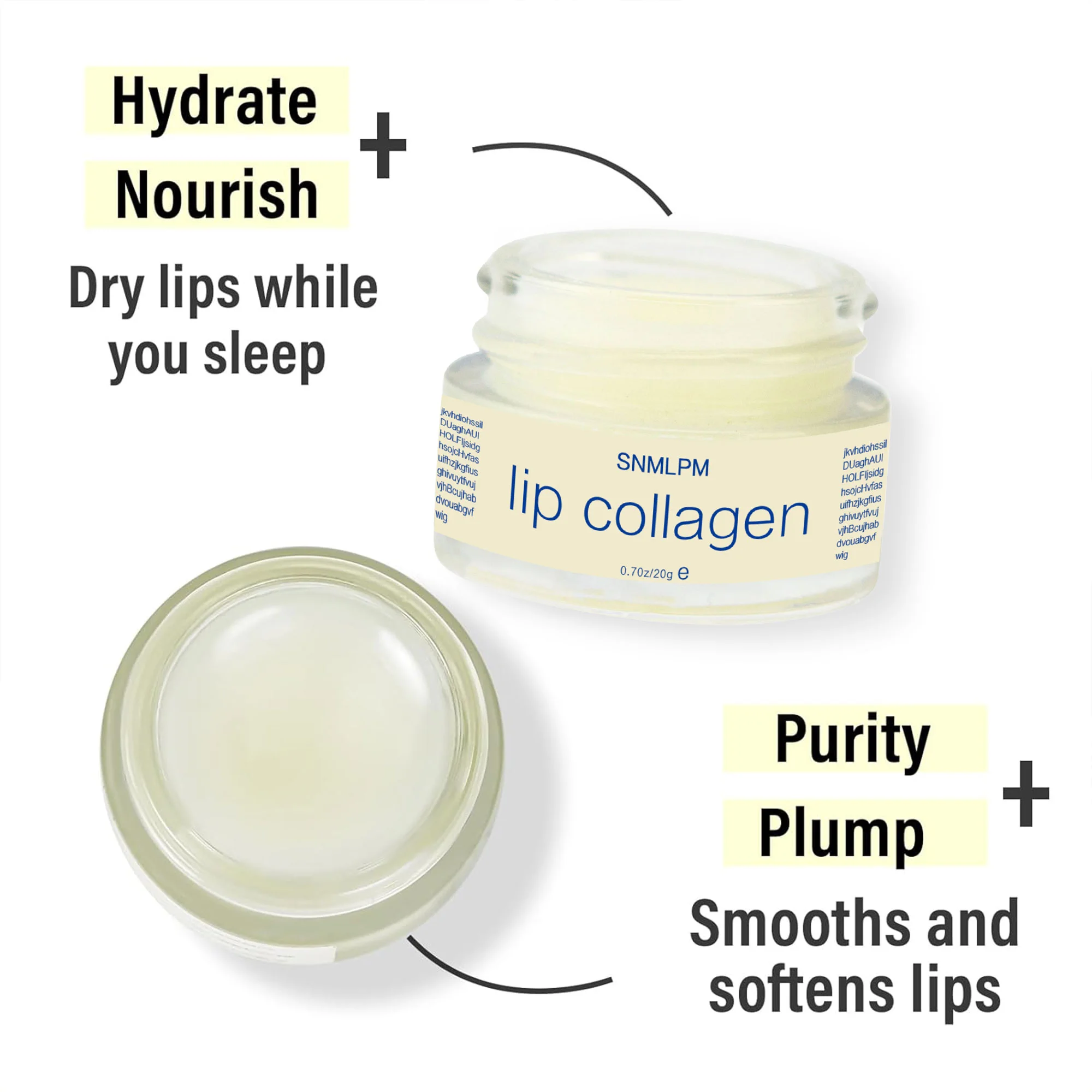 شفاه ناعمة وصحية مع ماسك الكولاجين الطبيعي بالتوت الأزرق والفراولة . [ ٪33 خصم على القطعتين ]