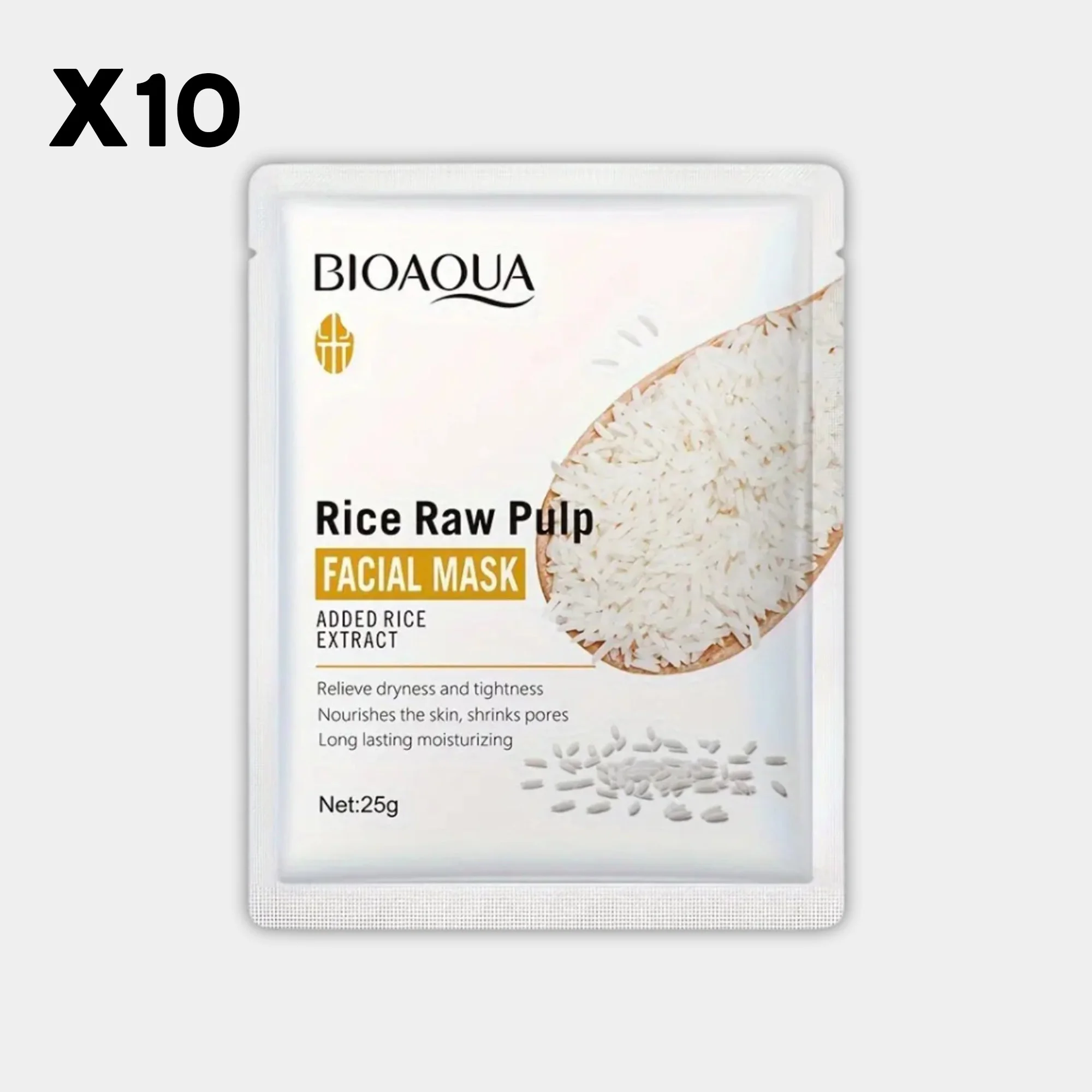 قناع الأرز الياباني الفاخر – ترطيب وتفتيح فوري للبشرة . [ ٪29 خصم على القطعتين ]