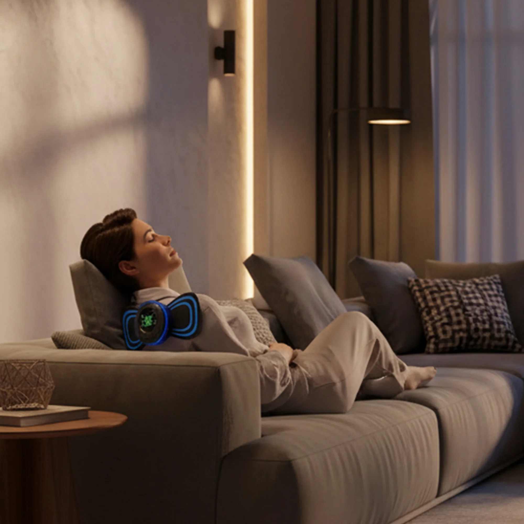 جهاز مساج صغير لتخفيف آلام الجسم بالكامل وتحفيز الفقرات العنقية  – 8 أوضاع و19 مستوى .🎁 خصم   ٪34 عند شراء قطعتين