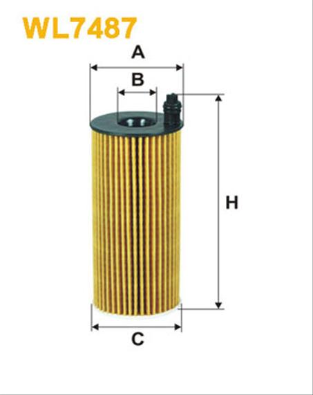 WL7487 Filtre a Huile Bmw Série 1 (F20)-Série 1 (F21)-Série 3 (E90)-Série 3 (F30-F80)-Série 3 (E92-E93-F34-E91-F31-F32-82-F33-F82)Série 4-5-6\X1-X3-X4-X5-X6