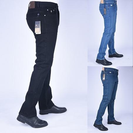 Pack de 3 jeans De Luxe en denim stretch confortable Ref-Pck44571 ( Noir + Bleu Nuit + Bleu dirty )