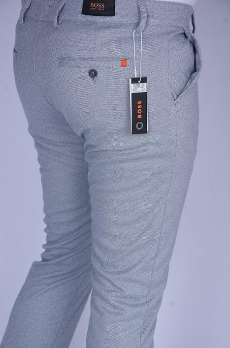Pantalon BOSS Slim FIT en coton, cachemire Light stretch Ref-BCX6001 ( Gris Clair )