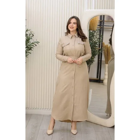 robe chemise 9amraya perle