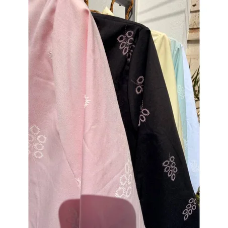 chemise popline brodée