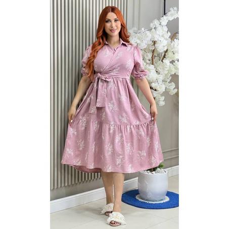 robe croisé broderie