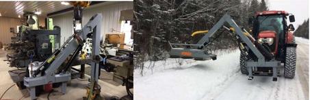 Forax Tilt / Extend 15' Boom Groomer Brush Cutter | 72" Cutting Width | 50-75 HP | For Tractor