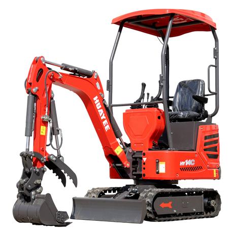Mini Excavator with Hydraulic Thumb & Side Swing Boom - 13.5hp B&S Engine | HUAYEE HY14C
