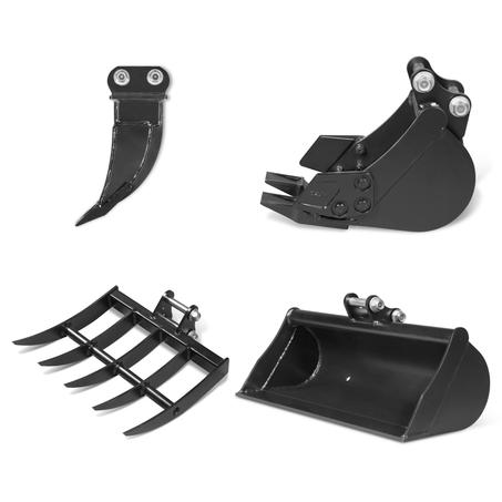 4-Piece Mini Excavator Attachment Set (SKU: 150530）