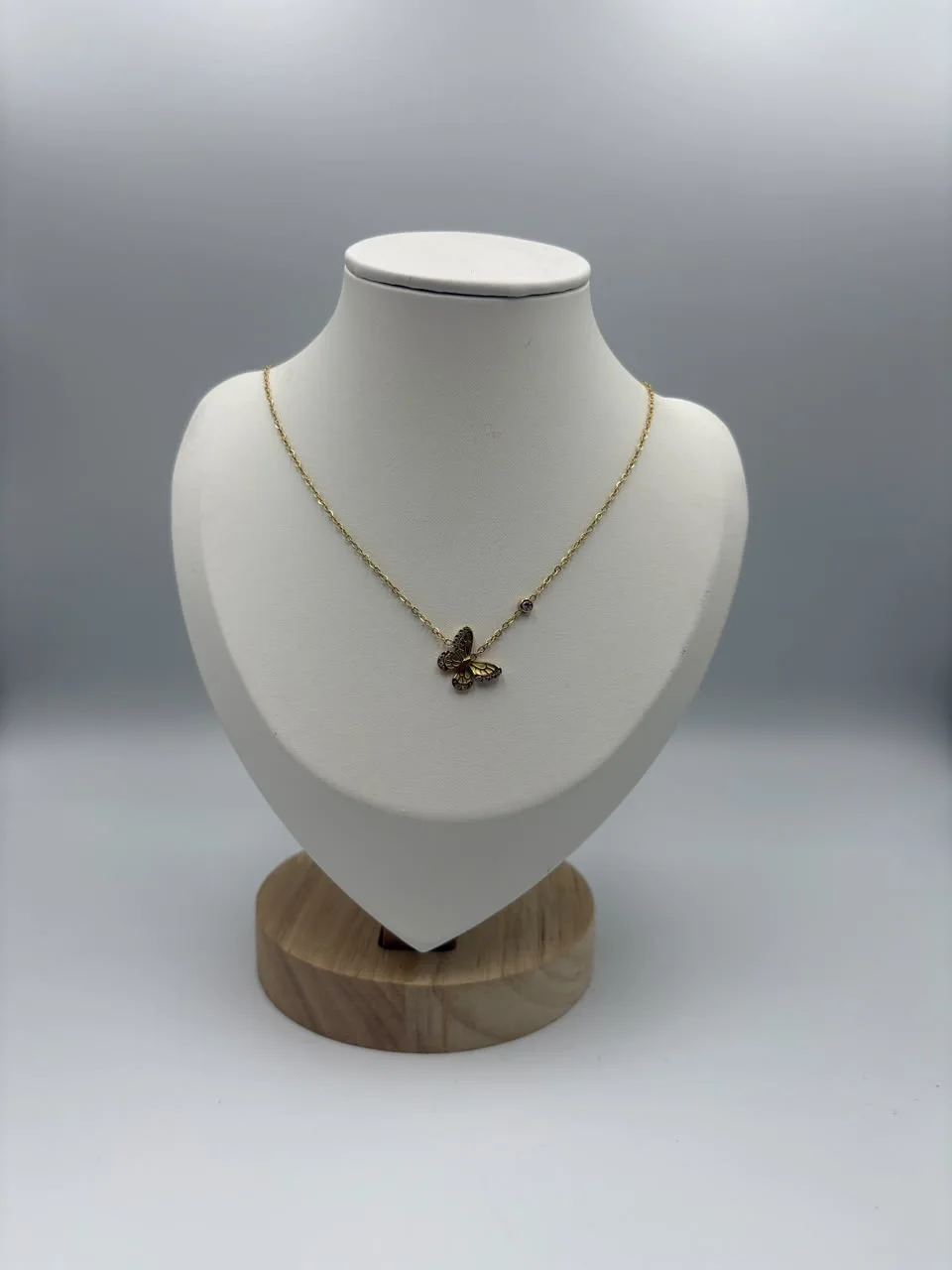Collier Papillon – Acier inoxydable doré
