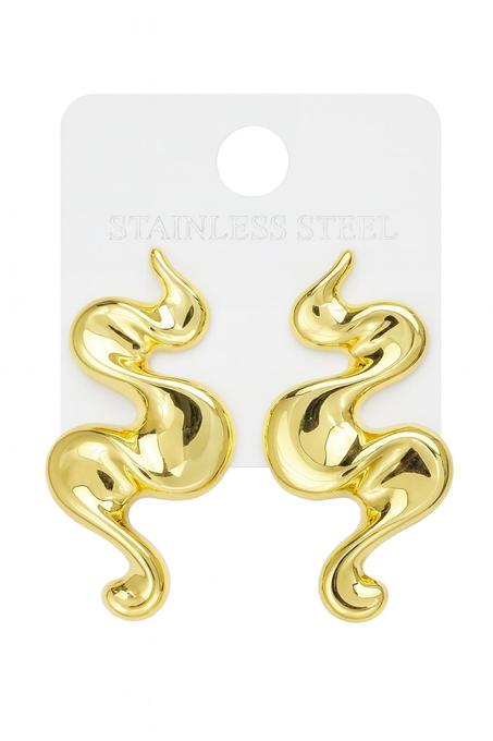 ✨ أقراط بديل الذهب  الباللون الذهبي ✨✨ Boucles d’oreilles en Acier Inoxydable Doré ✨