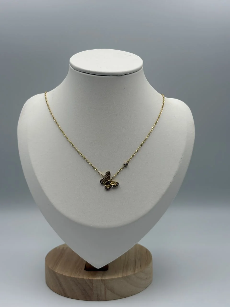 Collier Papillon – Acier inoxydable doré