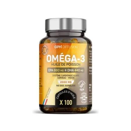 Omega 3 2000mg Huile de Poissons 660mg EPA / 440mg DHA Capsules