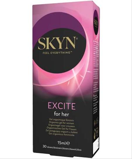 Skyn Excite for her "Gel orgasmique féminin."