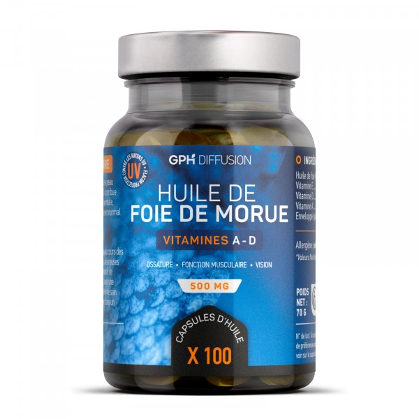 Huile de Foie de Morue 500 mg 100 capsules