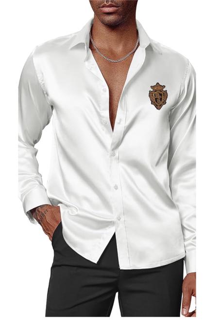 Chemise en satin brillant