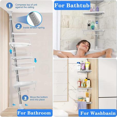 Étagère de douche رف تخزين، 4 طبقات