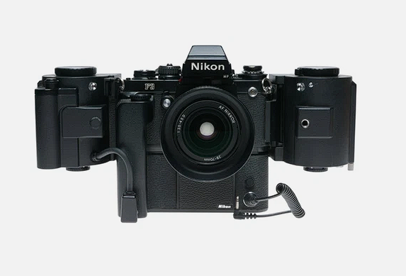 Rare Nikon F3 35mm Camera with MD-4 Motor Drive – Black | MF-4 Winder