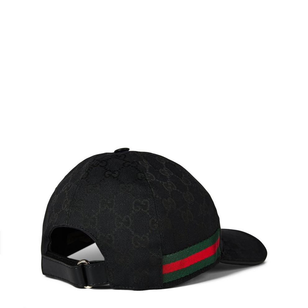Gucci Original GG Canvas Baseball Hat With Web Black