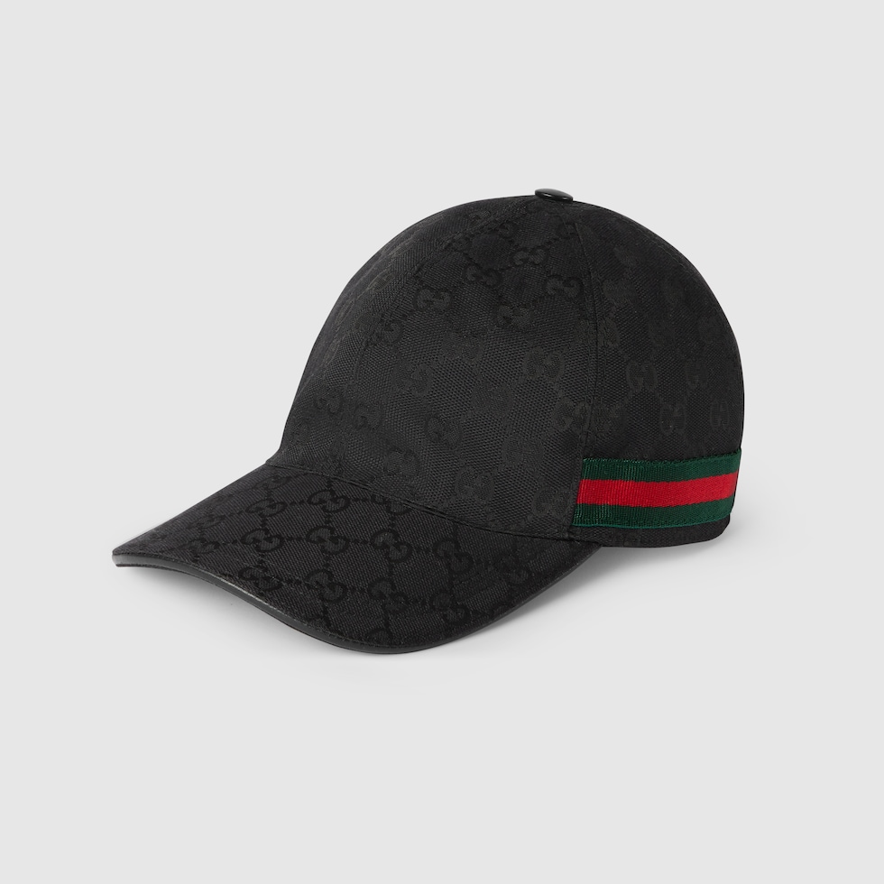 Gucci Original GG Canvas Baseball Hat With Web Black