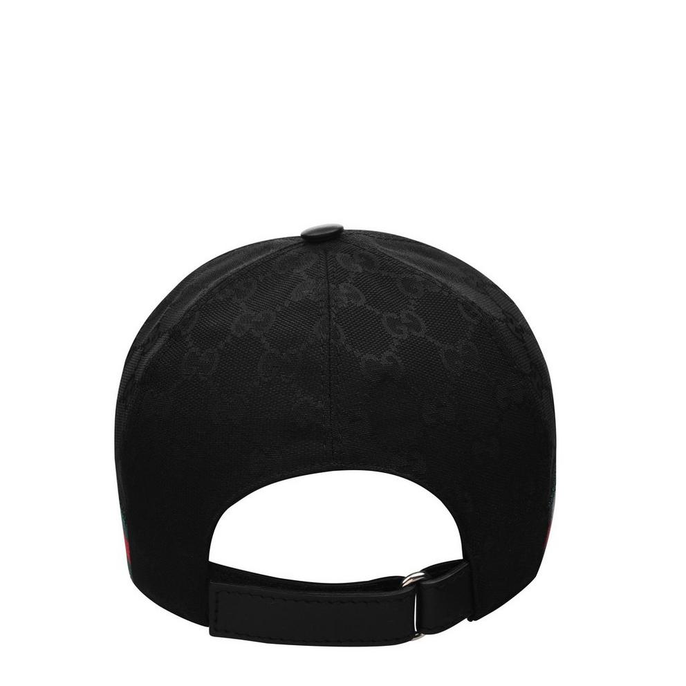 Gucci Original GG Canvas Baseball Hat With Web Black