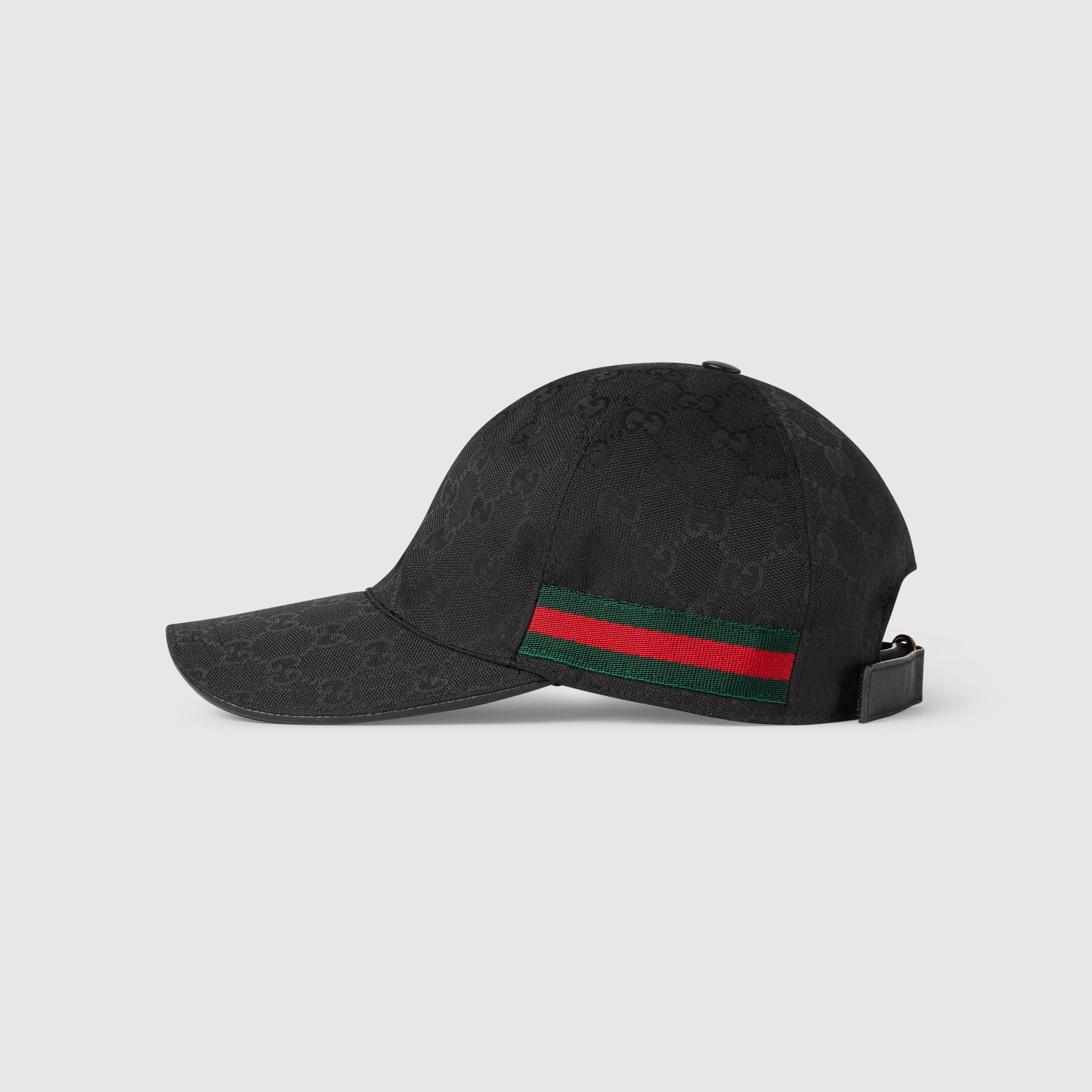 Gucci Original GG Canvas Baseball Hat With Web Black