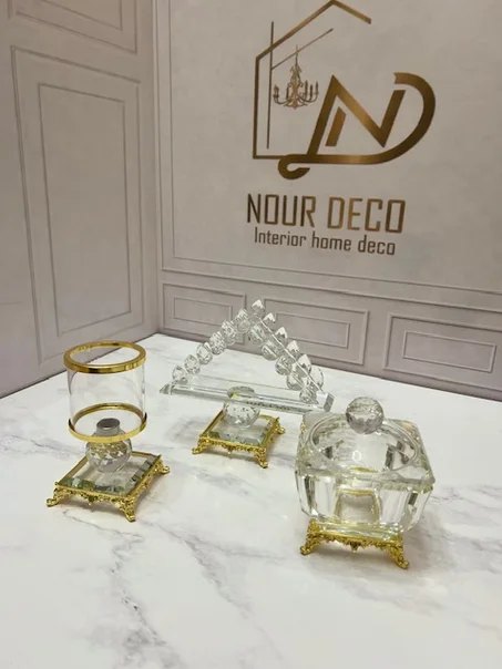طقم طاولة كريستال  Service de table en cristal  3PC