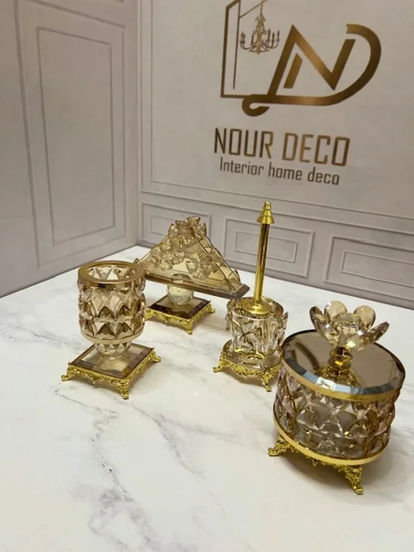 طقم طاولة كريستال  Service de table en cristal  4PC