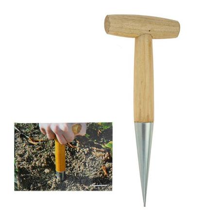 Plantador con mango de madera y punta de acero 11x28,5cm 74733