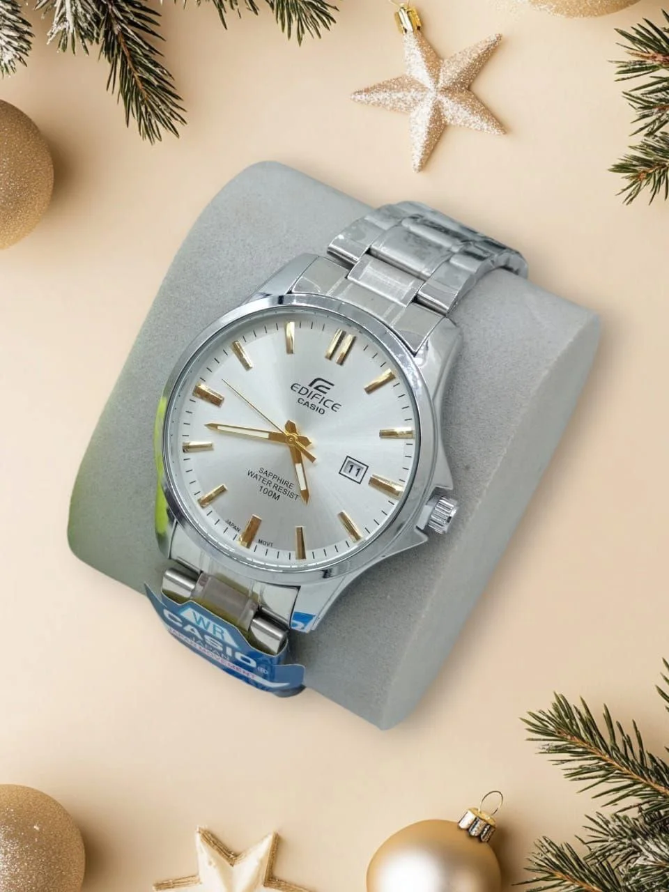 ساعة رجالية فاخرة Casio Edifice ⌚│أناقة يابانية ✨ + مقاومة للماء 💧 + زجاج ياقوتي ضد الخدش 🛡️