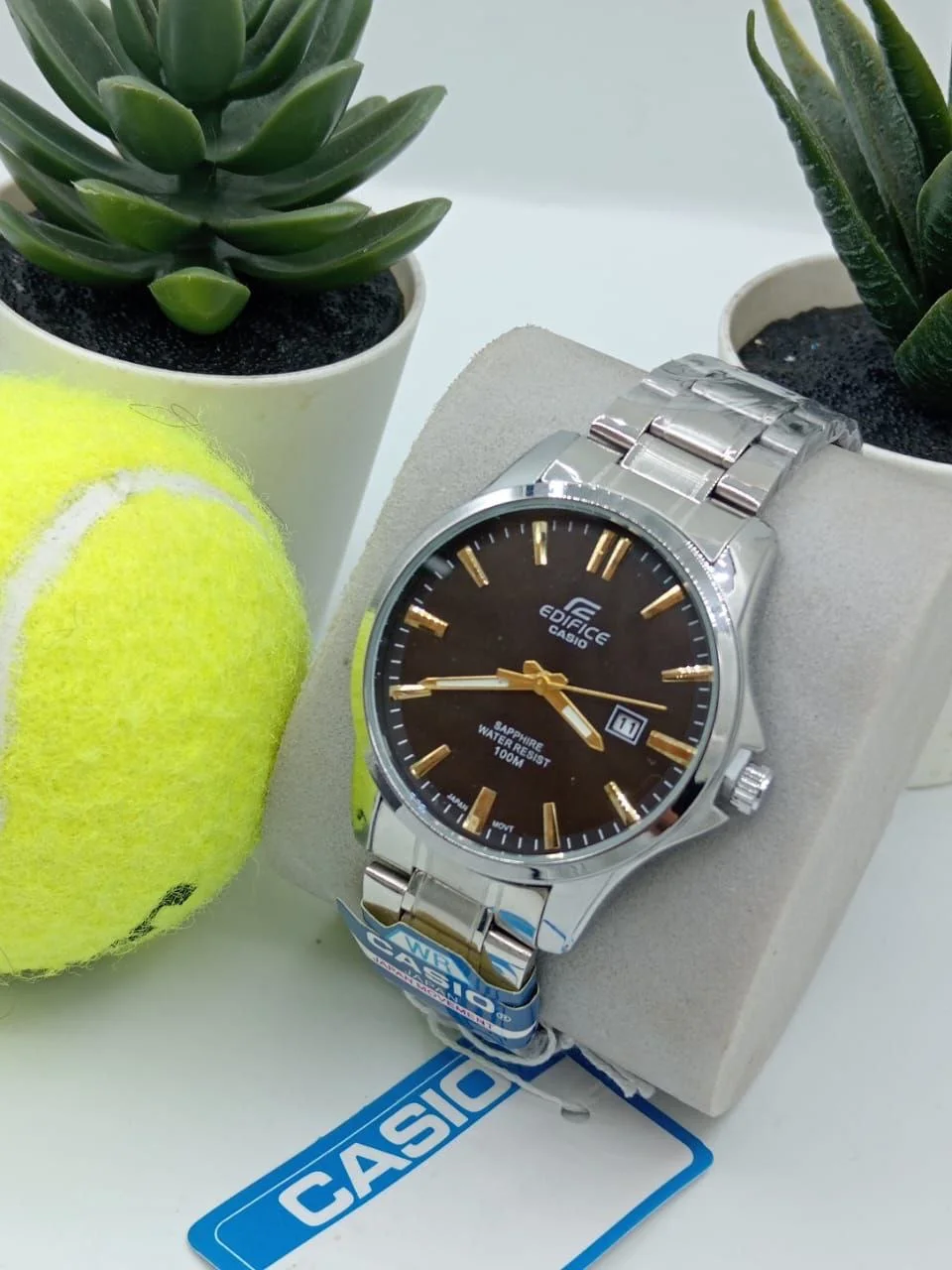 ساعة رجالية فاخرة Casio Edifice ⌚│أناقة يابانية ✨ + مقاومة للماء 💧 + زجاج ياقوتي ضد الخدش 🛡️