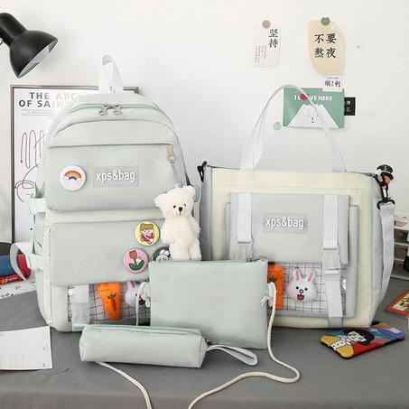 حقيبة مدرسية 5 في 1 -Ensemble de sacs d’école Kawai pour adolescents