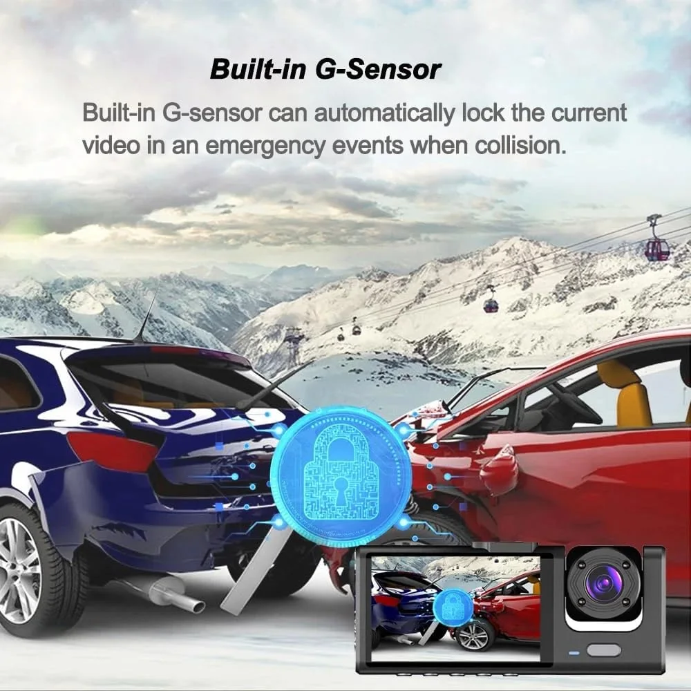 Caméra de tableau de bord pour sécurité de voiture