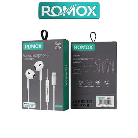 سماعات ROMOX MOX-03 الأصلية - منفذ Lightning لأجهزة iPhone