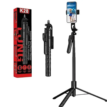 Support de Tournage Professionnel K28 — Double Fixation Téléphone + GoPro | LJNG